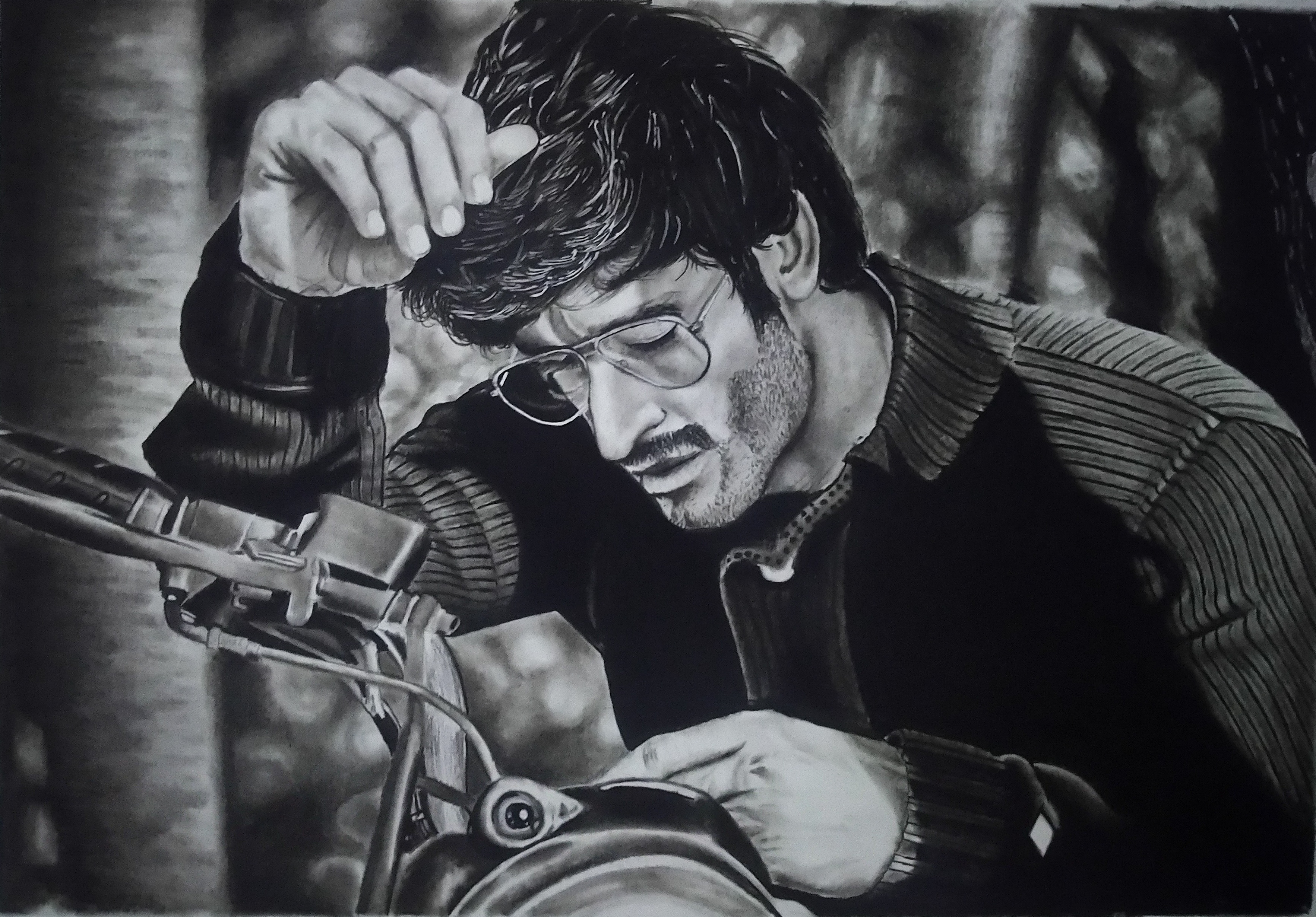 Drawing of Vidyut Jammwal